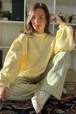 Nova Soft Tech Puff Sleeve Sweatshirt Soft Lemonade /10 Pre order 10 days 